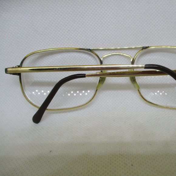 12KGF Eyeglasses 12K Yellow Gold-Filled Aviator Style Eyeglasses Mens Eyeglasses - Picture 3 of 11